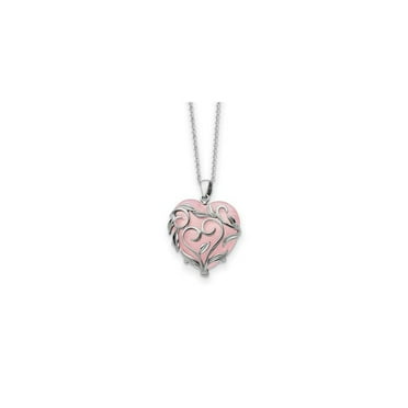 Sterling Silver The Hugging Heart 18in Necklace Sterling Silver 18 in Length Sterling Silver The Hugging Heart 18in Necklace Sterling Silver 18 in Length